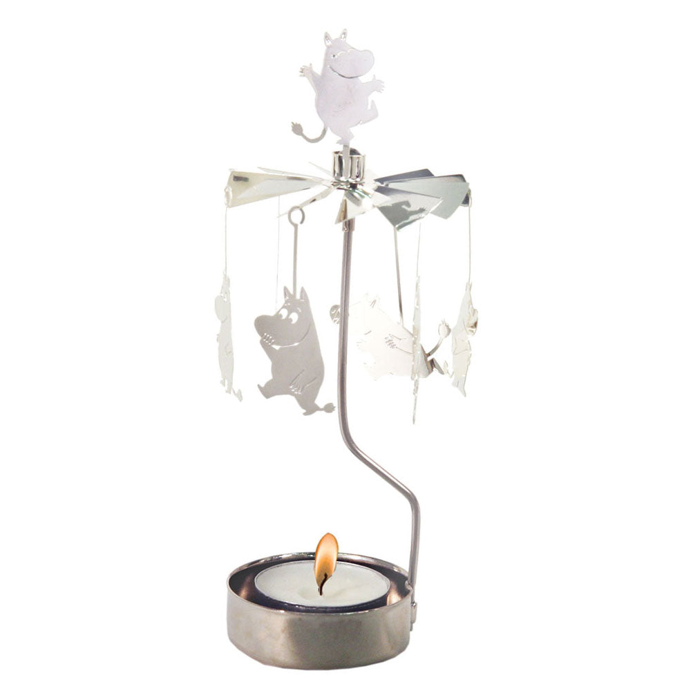 Silver Moomin Rotary Candle Holder