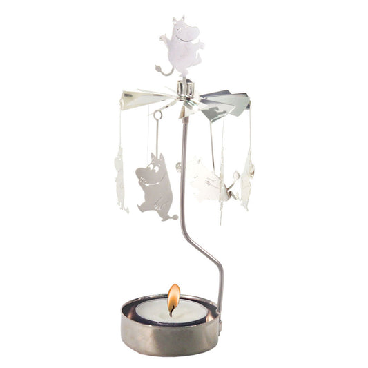 Silver Moomin Rotary Candle Holder