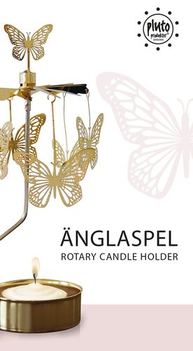 Gold Butterfly Rotary Candle Holder