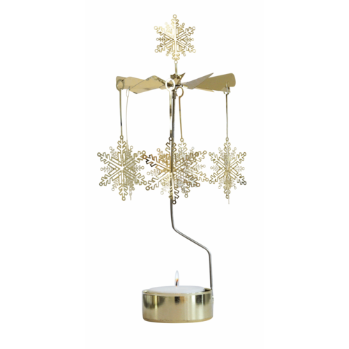 Snowstar Silver Rotary Candle Holder
