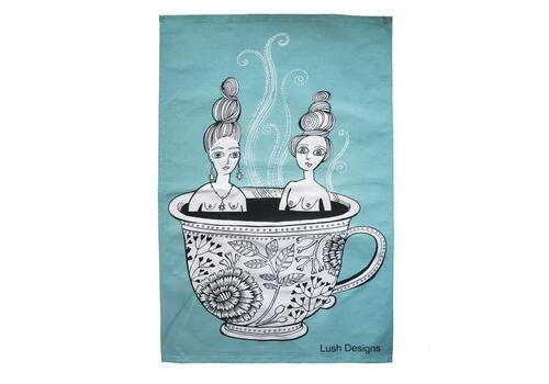 Lush Designs Teacup Ladies Tea Towel