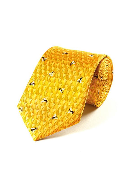 Fox and Chave Bees and Hive Silk Tie