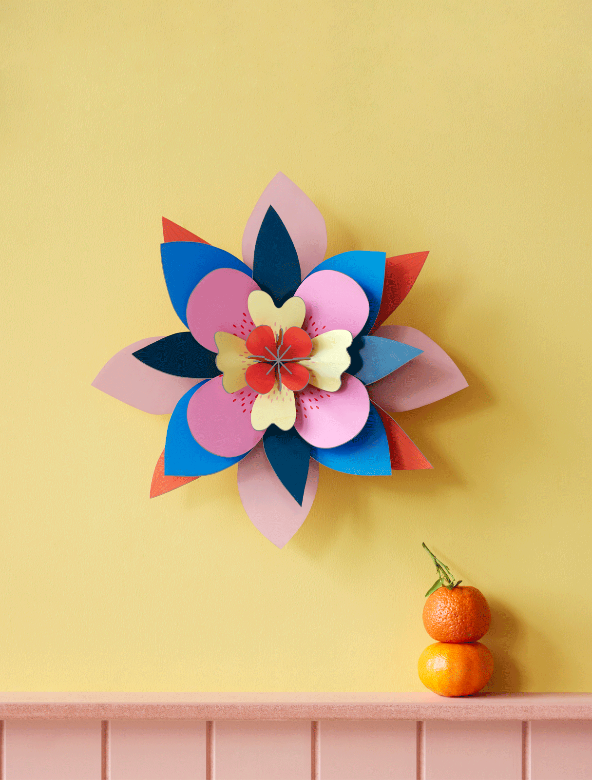 Studio Roof Dragonfruit Punch Floral Wall Decoration