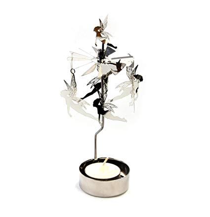 Fairy Silver Rotary Candle Holder