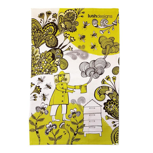 Lush Designs Bee Garden Tea Towel