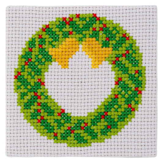 Stitchfinity Mini Cross Stitch Christmas Wreath