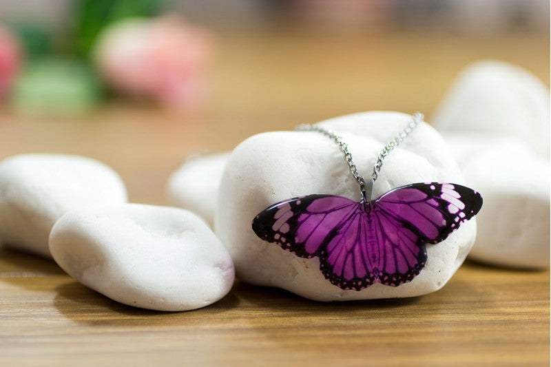 Acdria Purple Tiger Butterfly Pendant