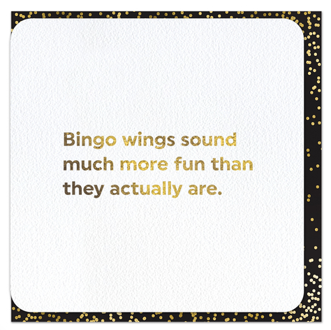 Quotish Foil Bingo Wings Card