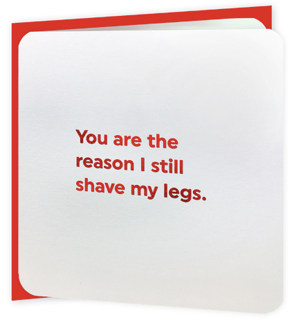 Quotish Foil Shave Legs Card