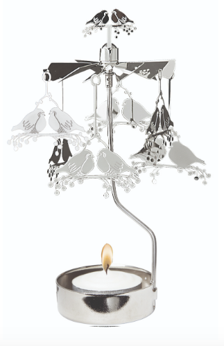 Robin Silver Rotary Candle Holder