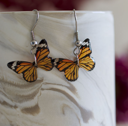 Acdria Orange Monarch Earrings