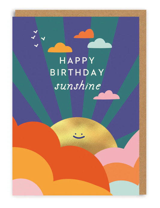 Elizabeth Olwen Sunshine and Clouds Birthday Card
