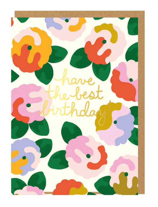 Elizabeth Olwen Have the Best Birthday Floral Card