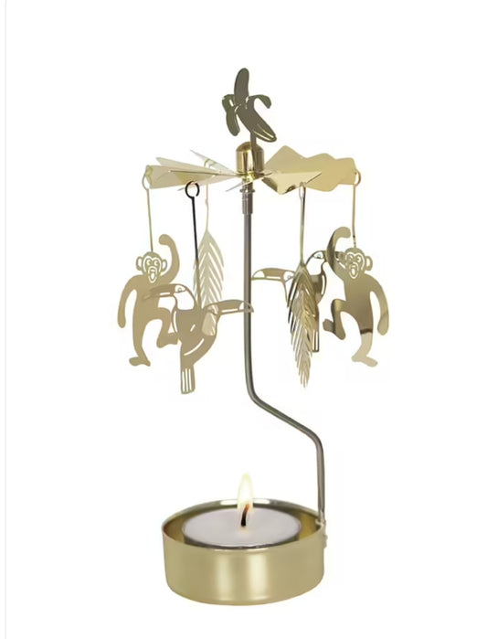 Jungle Gold Rotary Candle Holder