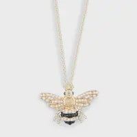 Bill Skinner Bejewelled Bee Pearl Pendant