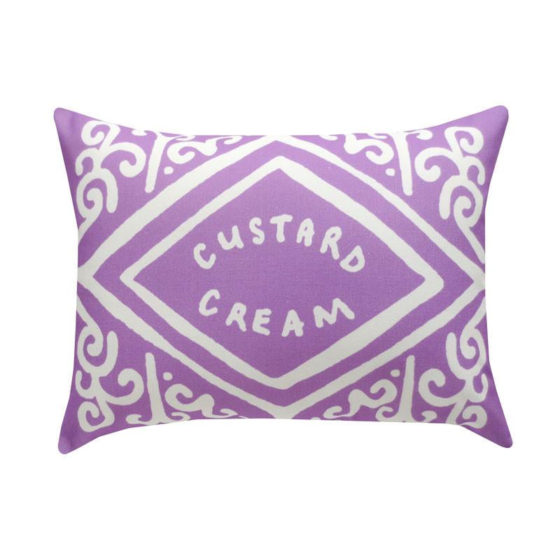 Nikki McWilliams Custard Cream Cushion - Parma Violet