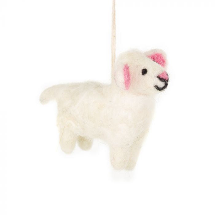 Felt So Good Lulu the Lamb Hanging Decoration