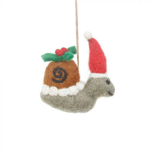 Felt So Good Christmas Snail Hanging Decoration