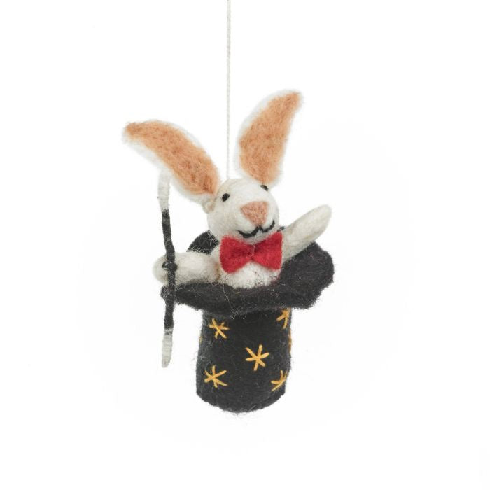 Felt So Good Hat-Trick Rabbit Hanging Decoration