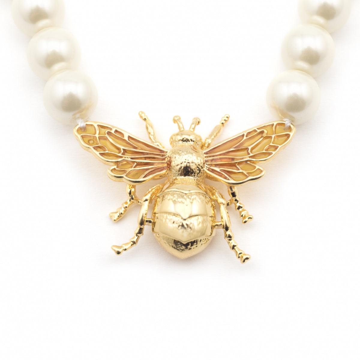Bill Skinner Statement Pearl Queen Bee Necklace