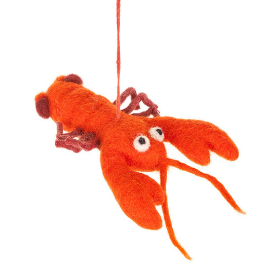 Felt Louella Lobster hanging decoration