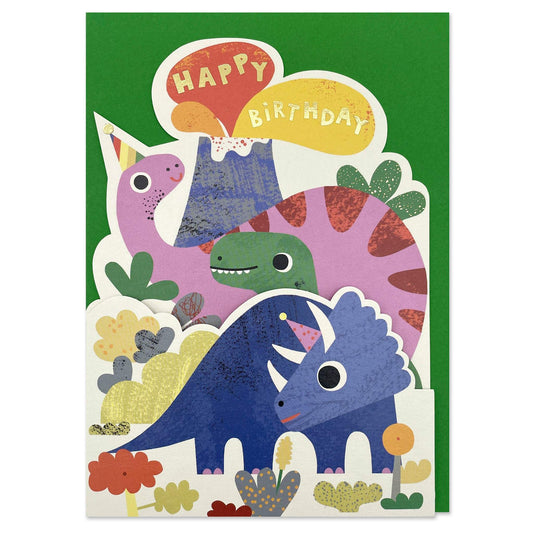 Raspberry Blossom Fantabulous Dino-Mite Day Birthday Card