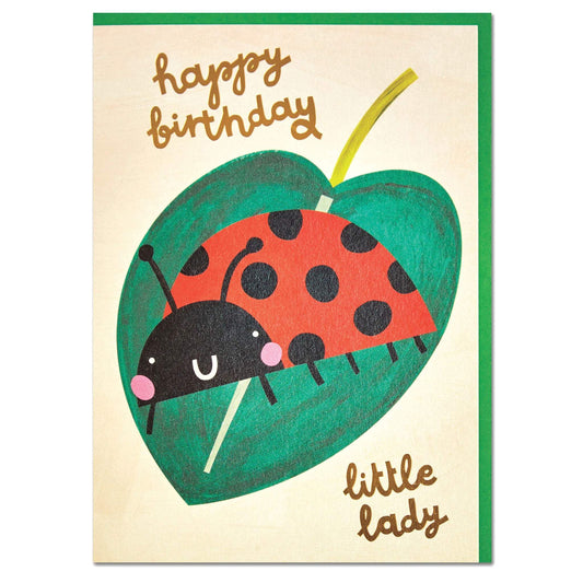 Raspberry Blossom Little Lady  Birthday Card