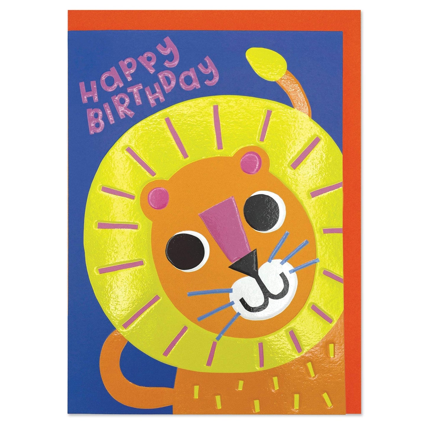 Raspberry Blossom Zoopa Doopa Lion Birthday Card