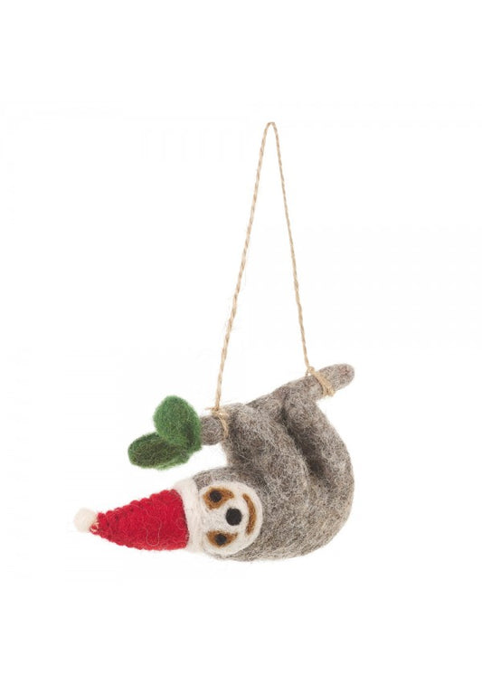 Felt So Good Christmas Sloth Hanging Decoration