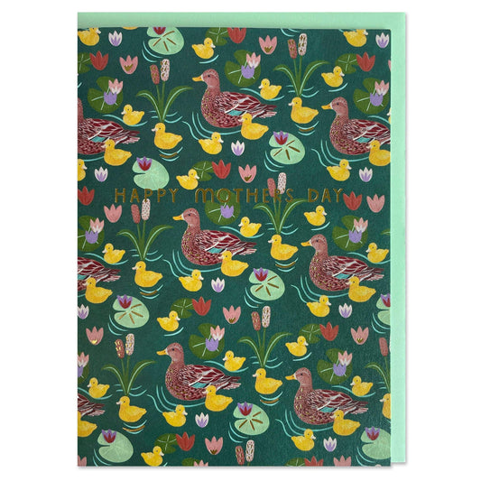Raspberry Blossom Wild Mothers Day Ducklings Card
